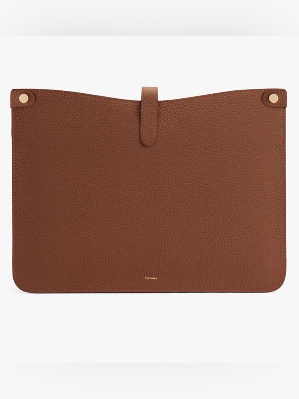 Cuyana System Laptop Sleeve 16-inch (Dark Chestnut Pebbled Leather)